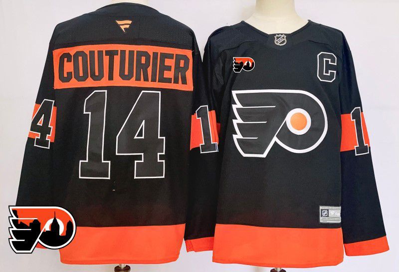 Men Philadelphia Flyers #14 Couturier Black Fanatics 2025 NHL Jersey style 4->philadelphia flyers->NHL Jersey